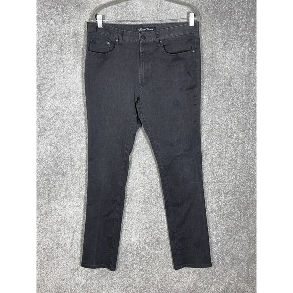 Kenneth Cole Oritt Straight Leg Jeans Mens Size 34x34 Stretch Charcoal Gray - Picture 1 of 16